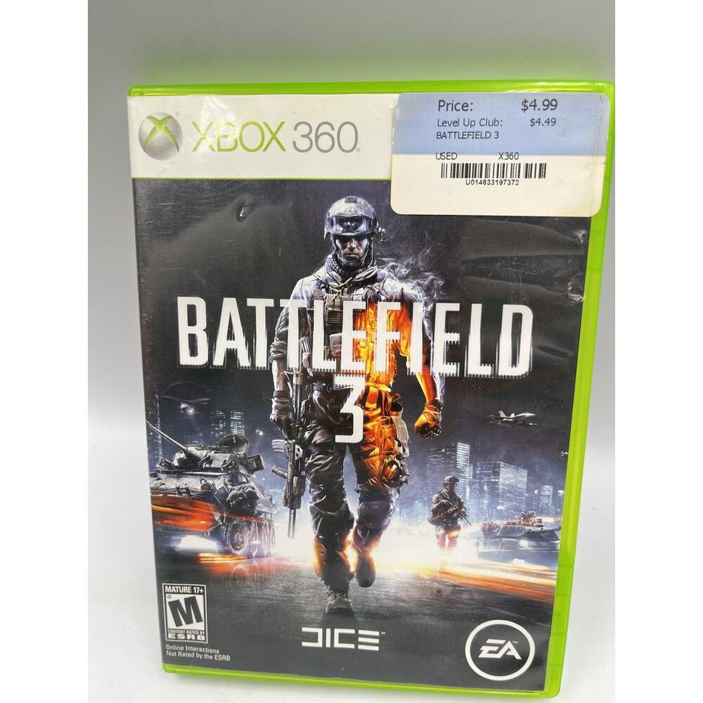 Battlefield 3 (Microsoft Xbox 360, 2011) Complete In Box